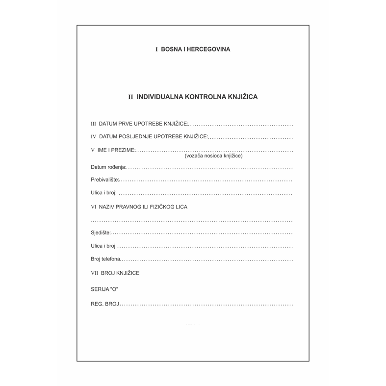 Individualna knjižica vozila